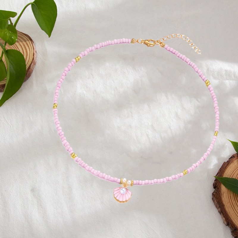 Bohemian Nautical-Style Shell And Pearl Necklace