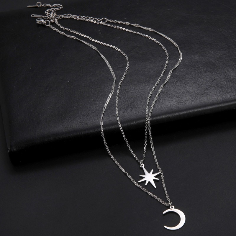 Japan-Korea Style Trendy Titanium Steel Cutout Fashionable Minimalist Clavicle Chain