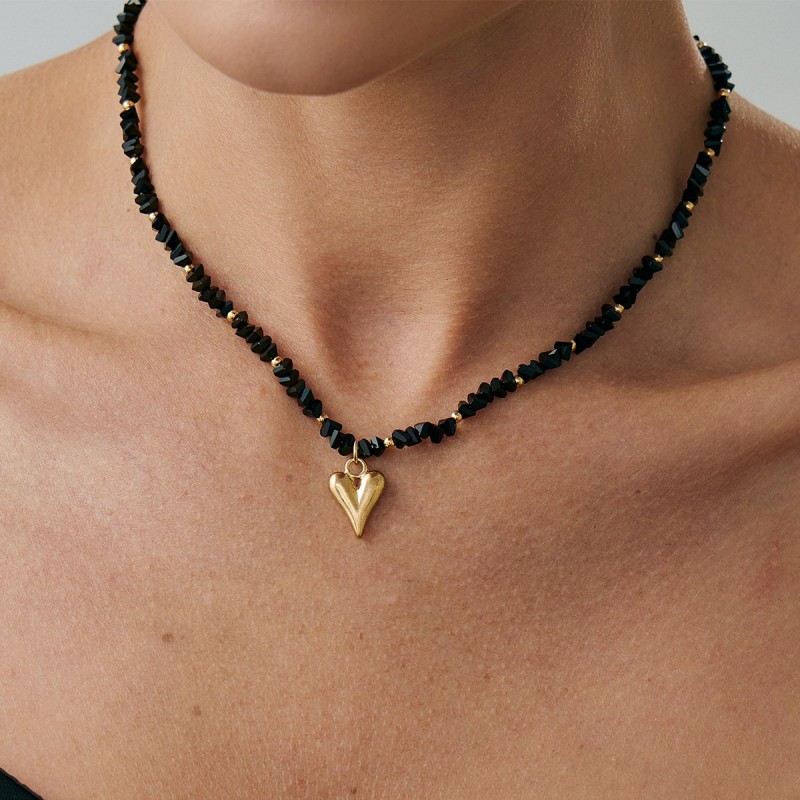 Minimalist Heart Pendant Clavicle Chain Necklace