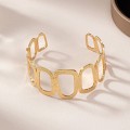 Women's All-Match Fashionable Square And Round Hollow-Out Bracelet