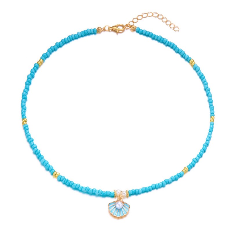 Bohemian Nautical-Style Shell And Pearl Necklace