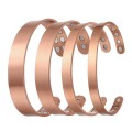 Simple Polished Red Copper Magnetic Bracelet