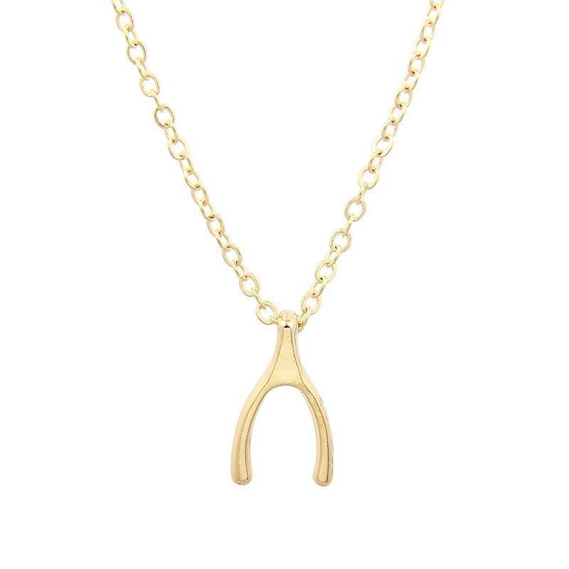 Horseshoe Pendant Lucky Forkbone Fashion Necklace