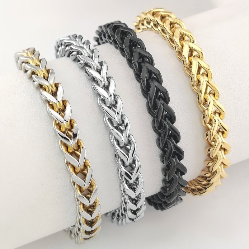 Hip-hop Personality Reversible Four-sided Bracelet