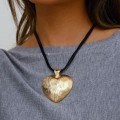 Womens Minimalist Trendy Geometric Hollow-out Heart Clavicle Necklace