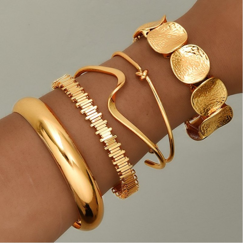 Retro Minimalist Chain Bracelet For Women Fashionable Mixed-style Open Design