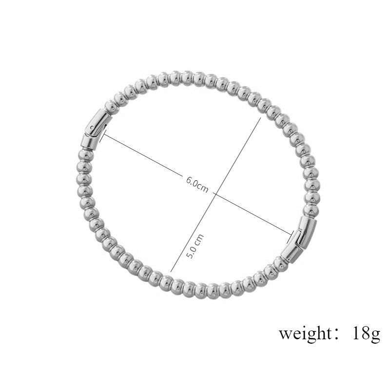Titanium Steel Bamboo Joint Bracelet Round Wire Plain Ring Bracelet