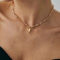 Minimalist Heart Pendant Clavicle Chain Necklace