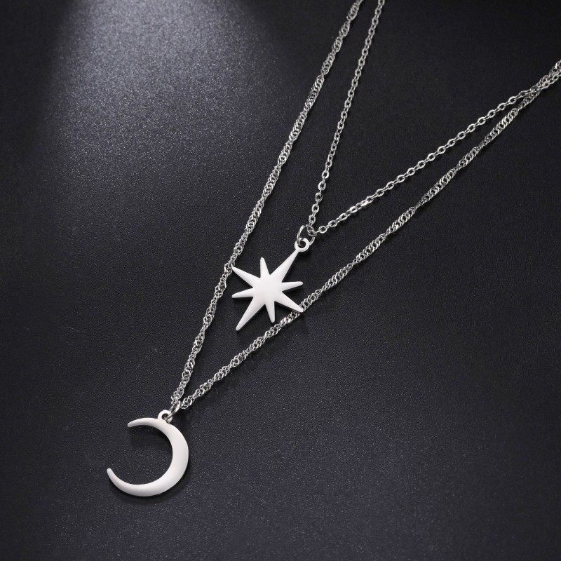 Japan-Korea Style Trendy Titanium Steel Cutout Fashionable Minimalist Clavicle Chain