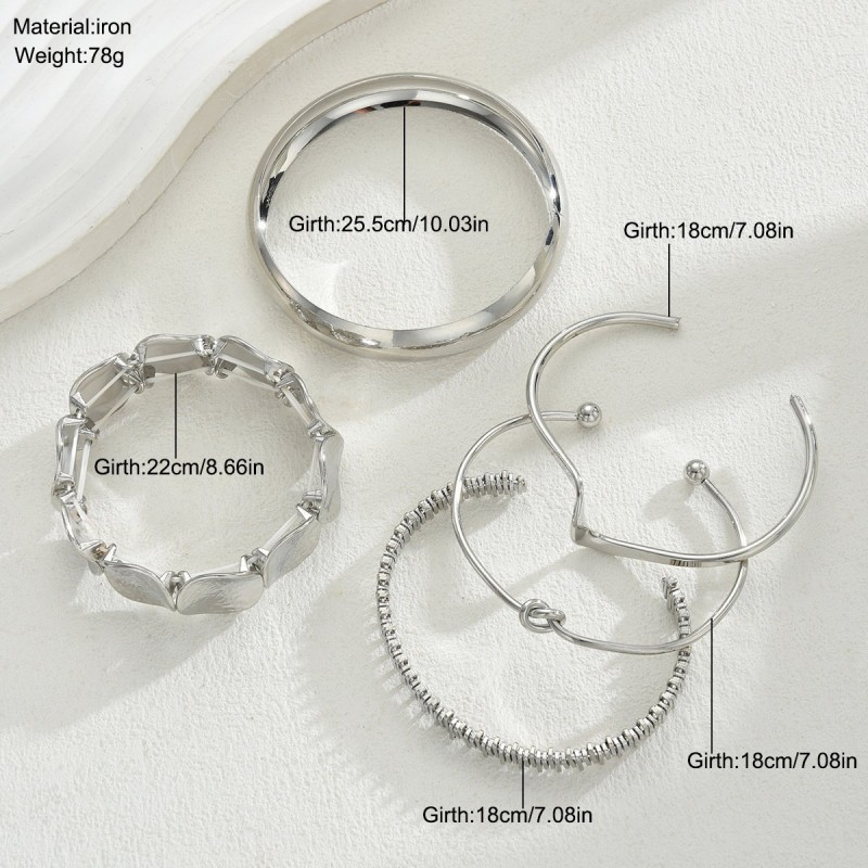 Retro Minimalist Chain Bracelet For Women Fashionable Mixed-style Open Design