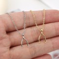 Horseshoe Pendant Lucky Forkbone Fashion Necklace