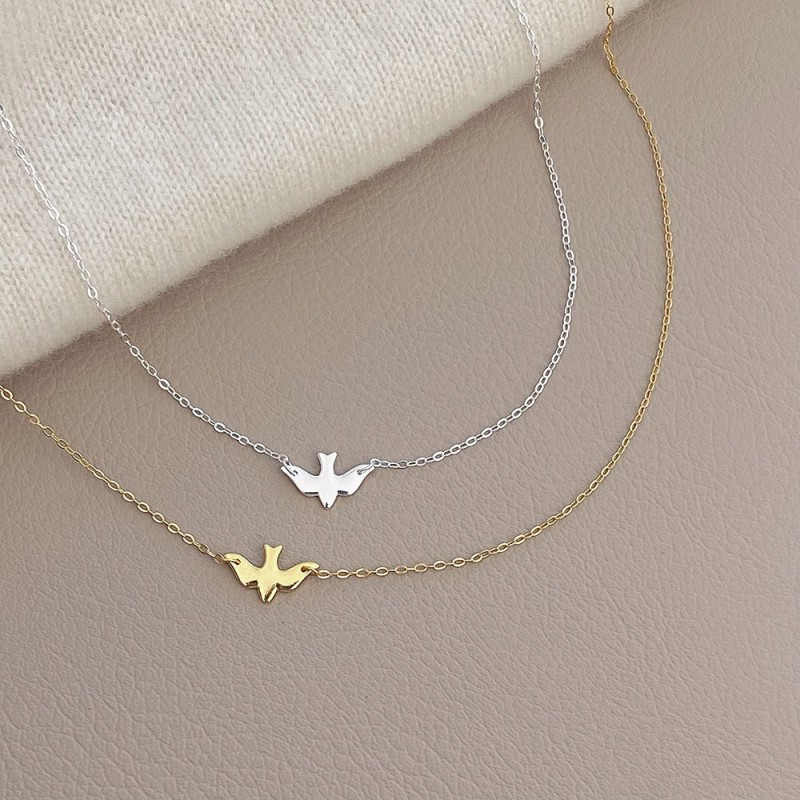 S925 Sterling Silver Peace Dove Pendant Necklace With A Sophisticated Vibe
