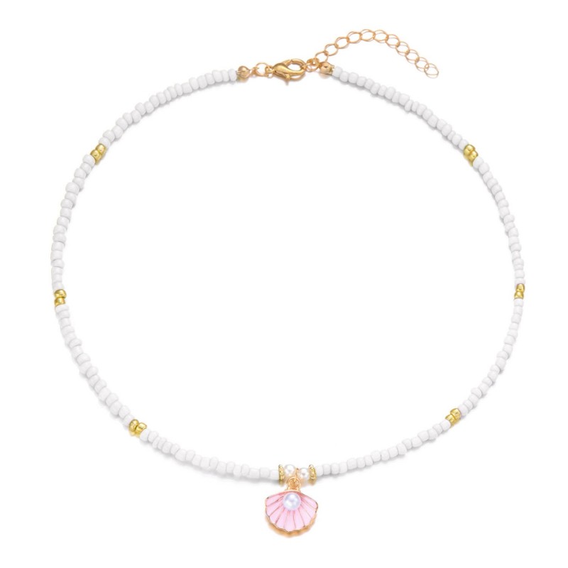 Bohemian Nautical-Style Shell And Pearl Necklace