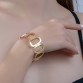 Women's All-Match Fashionable Square And Round Hollow-Out Bracelet