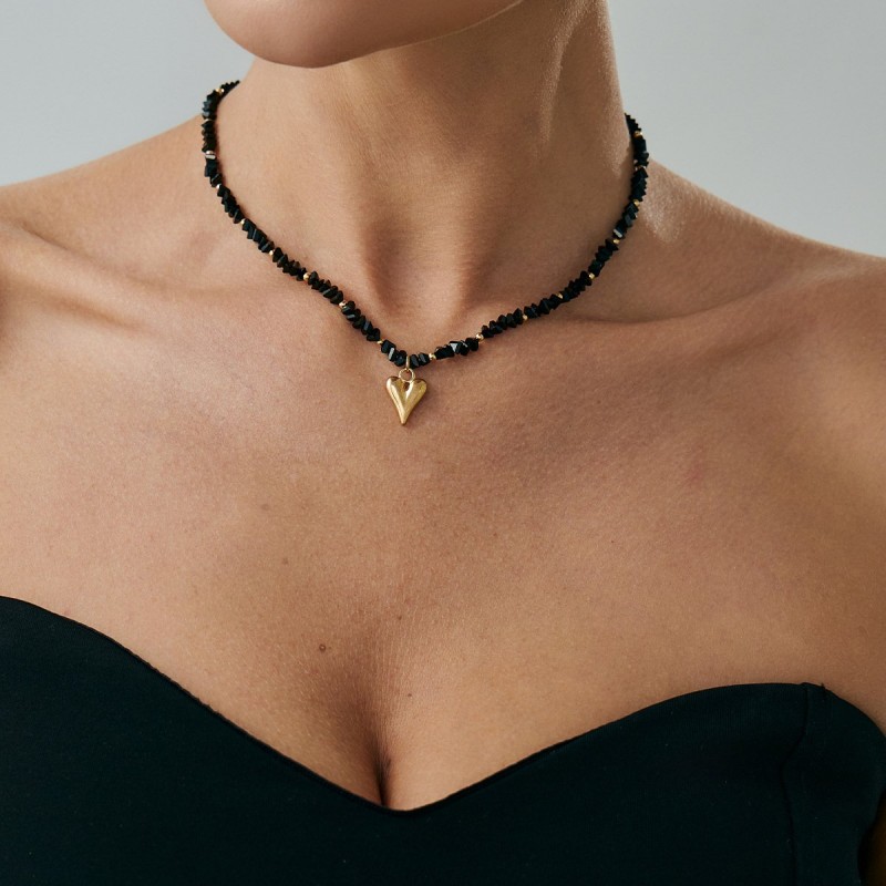 Minimalist Heart Pendant Clavicle Chain Necklace