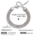 Steel-colored Minimalist Stainless Steel Bracelet