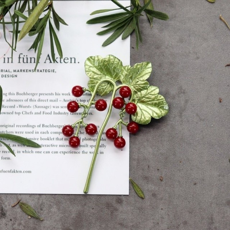 Lacquered Ladies Brooch