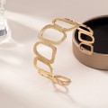 Women's All-Match Fashionable Square And Round Hollow-Out Bracelet