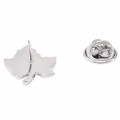 Silver Leaf Brooch Jewelry Collar Pin Metal Brooch