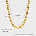 INS Hip-hop Style Figaro Chain Stainless Steel Necklace