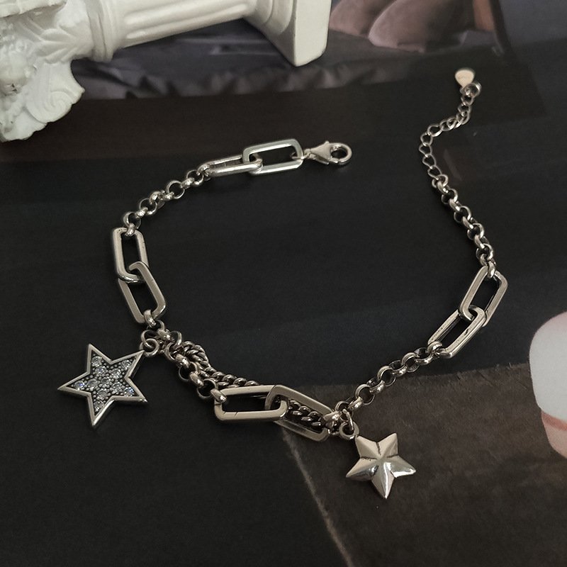 Versatile Arrival Sterling Silver Pentagram Bracelet For Women