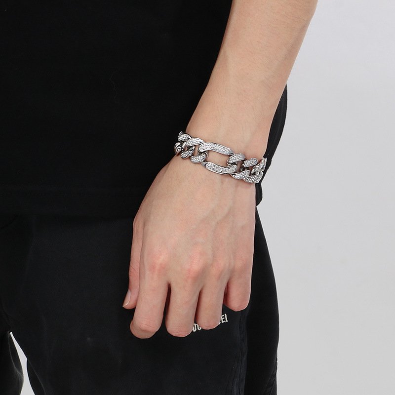 Stainless Steel Men's Necklace Bracelet Set