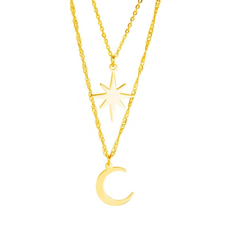 Japan-Korea Style Trendy Titanium Steel Cutout Fashionable Minimalist Clavicle Chain