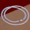 Silver-plated Fully Side-profile Chain Bracelet Jewelrystylish And On-trend