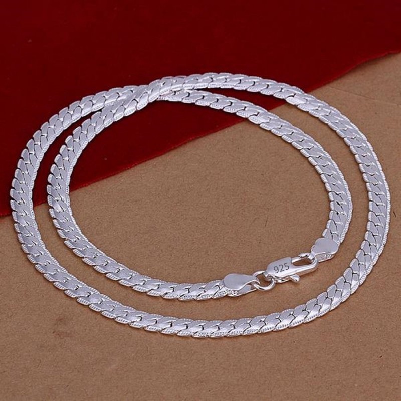 Silver-plated Fully Side-profile Chain Bracelet Jewelrystylish And On-trend