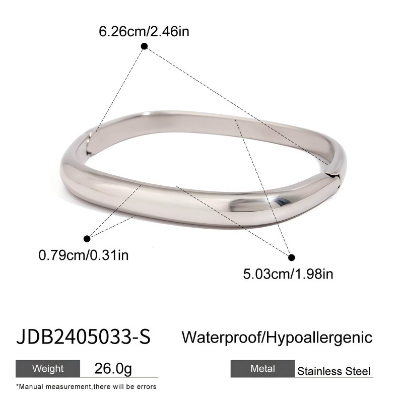 Simple Irregular Titanium Steel Bracelet For Women