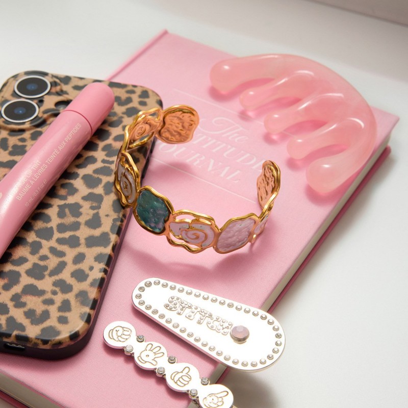 Women's Fashion Flower Hollow-Out Open Cuff Bracelet