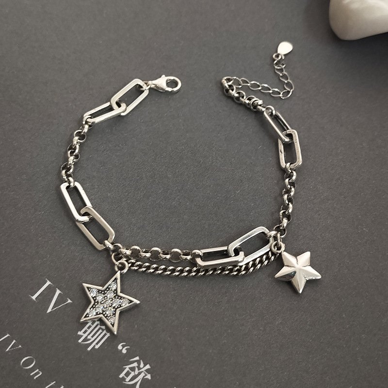 Versatile Arrival Sterling Silver Pentagram Bracelet For Women