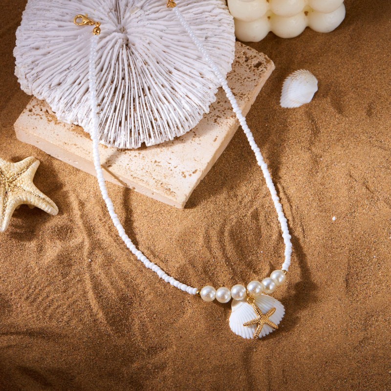 Beachside Vacation Necklace Clavicle-length Chain