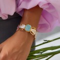 Women's Fashion Flower Hollow-Out Open Cuff Bracelet