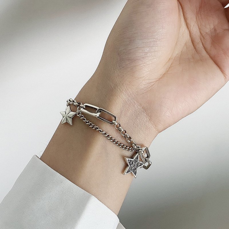 Versatile Arrival Sterling Silver Pentagram Bracelet For Women