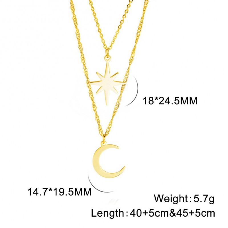 Japan-Korea Style Trendy Titanium Steel Cutout Fashionable Minimalist Clavicle Chain