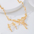 Line-Crossing Earrings And Necklace Set