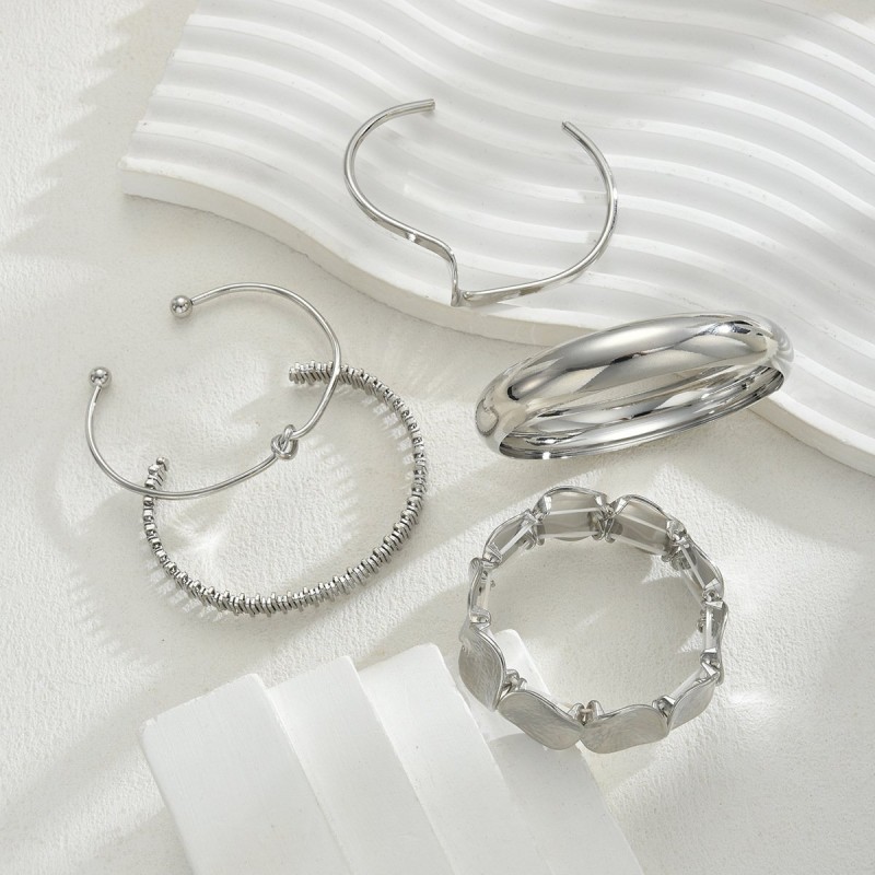 Retro Minimalist Chain Bracelet For Women Fashionable Mixed-style Open Design